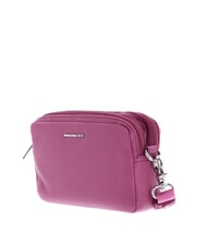 MANDARINA DUCK MELLOW LEATHER Sk&oacute;rzana torba na ramię czerwony fiołek - Torby damskie - 2