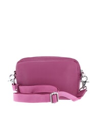 MANDARINA DUCK MELLOW LEATHER Sk&oacute;rzana torba na ramię czerwony fiołek - Torby damskie - 3