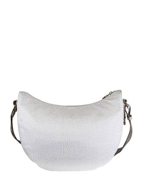 LUNA BAG MIDDLE ECO LINE Torba na ramię biała bawełna - Torby damskie