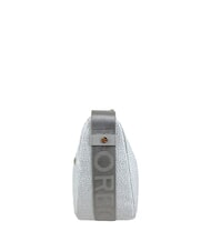BORBONESE LUNA BAG SMALL ECO LINE Torba na ramię biała bawełna - Torby damskie - 3