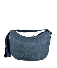 BORBONESE LUNA BAG SMALL ECO LINE Torba na ramię niebieski lapis - Torby damskie - 2