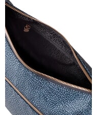 BORBONESE LUNA BAG SMALL ECO LINE Torba na ramię niebieski lapis - Torby damskie - 4