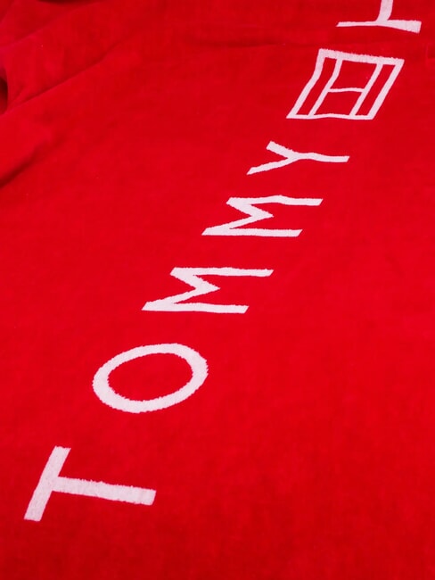 TH MAXI LOGO Ręcznik plażowy z frotte bawełnianej podstawowy czerwony - Akcesoria podr&oacute;żne