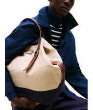 TOMMY HILFIGER TH RUNAWAY Torba podr&oacute;żna z pł&oacute;tna klasyczny beż - Mn&oacute;stwo - 5