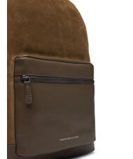 TOMMY HILFIGER TH CASUAL SUEDE Plecak sk&oacute;rzany na laptopa 15" nadmorski szarobrązowy - Plecaki na laptopa do pracy - 4