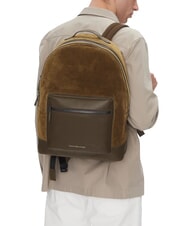 TOMMY HILFIGER TH CASUAL SUEDE Plecak sk&oacute;rzany na laptopa 15" nadmorski szarobrązowy - Plecaki na laptopa do pracy - 5