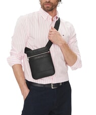 TOMMY HILFIGER TH CENTRAL Mała płaska torba czarny - Torby na ramię męskie - 5