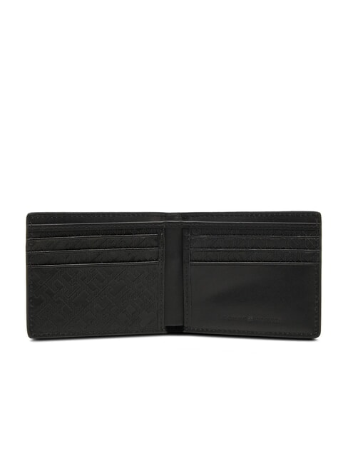 TH MONOGRAM MINI Portfel sk&oacute;rzany czarny - Portfele męskie