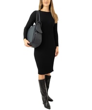 LESAC TRIO Plecak typu teczka ze sk&oacute;ry nappa niebieski - Torby damskie - 4
