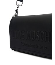 LOVE MOSCHINO SIGNATURE LOVE Torba na ramię z klapką Czarny - Torby damskie - 3