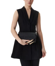 LOVE MOSCHINO SIGNATURE LOVE Torba na ramię z klapką Czarny - Torby damskie - 4