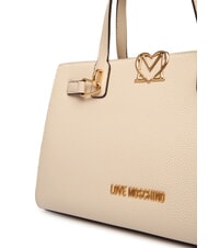 LOVE MOSCHINO SOFT SCULPT Torebka z paskiem na ramię kość słoniowa - Torby damskie - 3