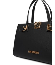 LOVE MOSCHINO SOFT SCULPT Torebka z paskiem na ramię Czarny - Torby damskie - 3