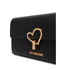 LOVE MOSCHINO HEART TURNLOCK Mała torba na ramię Czarny - Torby damskie - 3