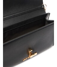 LOVE MOSCHINO HEART TURNLOCK Mała torba na ramię Czarny - Torby damskie - 5
