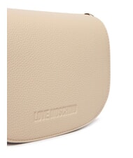 LOVE MOSCHINO GIANT Torba na ramię z klapką kość słoniowa - Torby damskie - 3