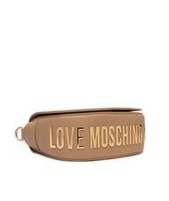 LOVE MOSCHINO GIANT Torba na ramię z klapką beżowy - Torby damskie - 5