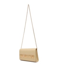 LOVE MOSCHINO SMART DAILY Kopert&oacute;wka z łańcuszkowym paskiem na ramię masło - Torby damskie - 4