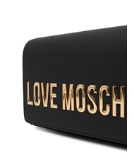 LOVE MOSCHINO SMART DAILY Kopert&oacute;wka z łańcuszkowym paskiem na ramię Czarny - Torby damskie - 3