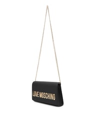 LOVE MOSCHINO SMART DAILY Kopert&oacute;wka z łańcuszkowym paskiem na ramię Czarny - Torby damskie - 4
