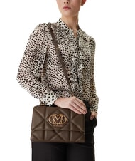 LOVE MOSCHINO EMBOSSED Torba akt&oacute;wka z paskiem na ramię błoto - Torby damskie - 5