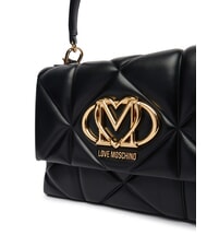 LOVE MOSCHINO EMBOSSED Torba akt&oacute;wka z paskiem na ramię Czarny - Torby damskie - 4