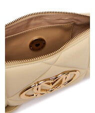 LOVE MOSCHINO EMBOSSED Mała torba na ramię masło - Torby damskie - 6
