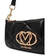 LOVE MOSCHINO EMBOSSED Mała torba na ramię Czarny - Torby damskie - 3