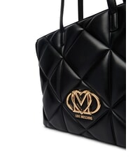 LOVE MOSCHINO EMBOSSED Torba na zakupy na ramię Czarny - Torby damskie - 3