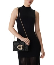 LOVE MOSCHINO EMBOSSED Torba na ramię z klapką Czarny - Torby damskie - 5