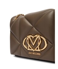 LOVE MOSCHINO EMBOSSED Torba na ramię z możliwością konwersji błoto - Torby damskie - 4