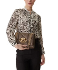 LOVE MOSCHINO EMBOSSED Torba na ramię z możliwością konwersji błoto - Torby damskie - 5