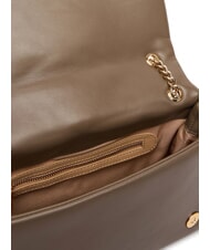 LOVE MOSCHINO EMBOSSED Torba na ramię z możliwością konwersji błoto - Torby damskie - 6