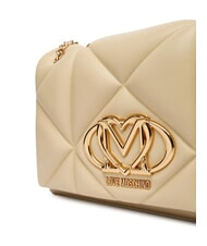 LOVE MOSCHINO EMBOSSED Torba na ramię z możliwością konwersji masło - Torby damskie - 4