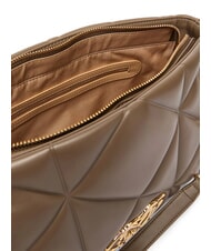 LOVE MOSCHINO EMBOSSED Torba na ramię z uchwytami łańcuszkowymi błoto - Torby damskie - 6