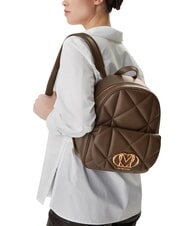LOVE MOSCHINO EMBOSSED Plecak z kieszenią błoto - Torby damskie - 5