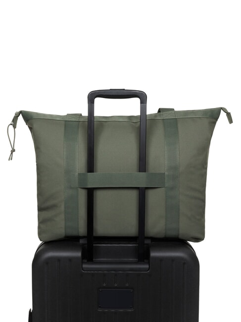 TRAVEL TOTE Torba na laptopa 16" monotonny khaki - Torby damskie