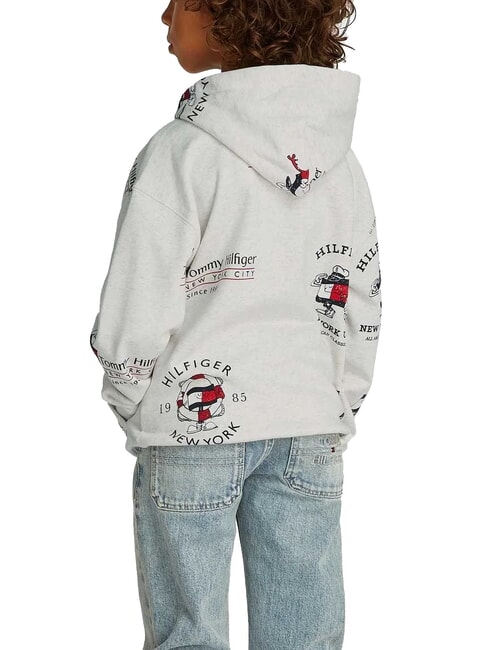 TH KIDS Bluza z kapturem śnieżnobiały wrzos - Bluzy dziecięce