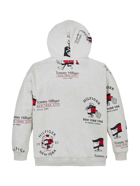 TH KIDS Bluza z kapturem śnieżnobiały wrzos - Bluzy dziecięce