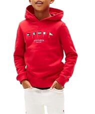 TOMMY HILFIGER TH KIDS Bluza z kapturem z haftowaną flagą podstawowy czerwony - Bluzy dziecięce - 3
