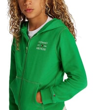 TOMMY HILFIGER TH KIDS Bluza dziecięca z zamkiem błyskawicznym promienna zieleń - Bluzy dziecięce - 3