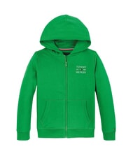 TOMMY HILFIGER TH KIDS Bluza dziecięca z zamkiem błyskawicznym promienna zieleń - Bluzy dziecięce - 4