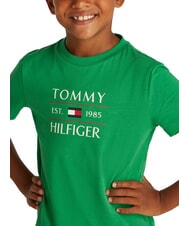 TOMMY HILFIGER TH KIDS Koszulka z dużym nadrukiem logo promienna zieleń - Koszulka dziecięca - 3