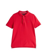 TOMMY HILFIGER TH KIDS Koszulka polo z kr&oacute;tkim rękawem z bawełny podstawowy czerwony - Koszulka dziecięca - 4