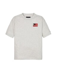TOMMY HILFIGER TH KIDS Koszulka z kr&oacute;tkim rękawem i flagą śnieżnobiały wrzos - Koszulka dziecięca - 4