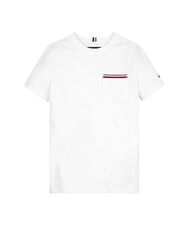TOMMY HILFIGER TH KIDS Koszulka z kr&oacute;tkim rękawem i kieszenią biały - Koszulka dziecięca - 3