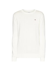 TOMMY HILFIGER TH JEANS  Bawełniany sweter z okrągłym dekoltem starożytna biel - Koszulki męskie - 3
