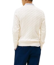 TOMMY HILFIGER TH  Sweter z okrągłym dekoltem płatek kości słoniowej - Koszulki męskie - 2