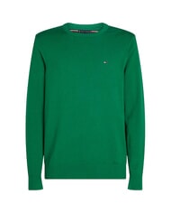 TOMMY HILFIGER TH Sweter z okrągłym dekoltem i mikrologo nowy zielony - Koszulki męskie - 4
