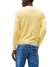 TOMMY HILFIGER TH Sweter z okrągłym dekoltem i mikrologo wrzos cytrynowy - Koszulki męskie - 2